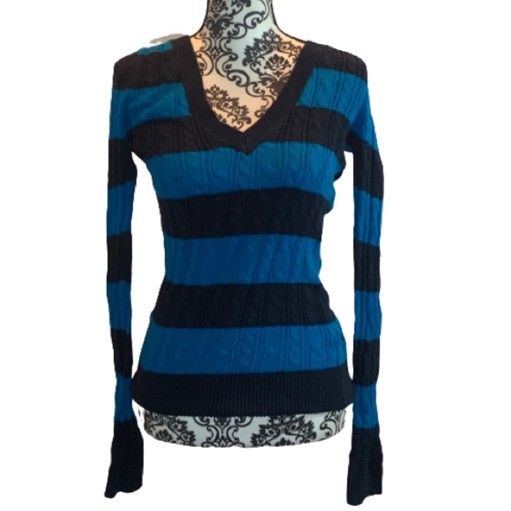 American Eagle Outfitters Blue Striped Sweater